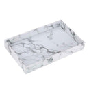 Marble Texture Serving Tray PU Leather for Coffee Collectibles Dining Room