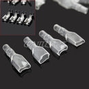 100pcs 6.3mm/0.25inch Crimp Terminal Female Spade Connector + Plastic Case
