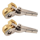 2 Pieces Brass 1/4in Female Thread Car Air Chuck Clip-on Hose Tools Fittings