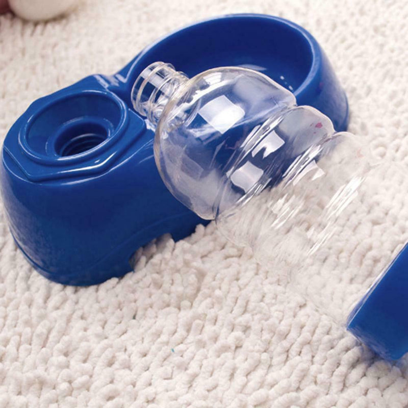 Pet Dog Puppy Cat Automatic Water Dispenser Food Dish Bowl Feeder Blue