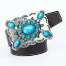 Mens Western Classic Belt Buckle Classic Boho Synthetic Turquoise Buckles