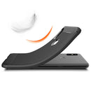 Soft TPU Phone Case Full Cover Brushed Carbon Fiber Mobile Protective Shell