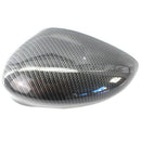 1 Pair Carbon Fiber Gloss Black Rear View Mirror Cover Fit For Ford Fiesta