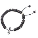 Tibetan Buddhism Vajra Charm Natural Coconut Shell Beads Bracelet for Men W