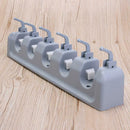 ABS Plastic Mop Holder Broom Organizer 5 Slots 6 Hooks Wall Mounted