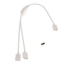 2 Pack Splitter Cable Strip Connector For RGB 5050 3528 Light Strips White