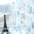 Floral Tulle Voile Door Window Curtain Drape Panel Sheer Scarf Valances