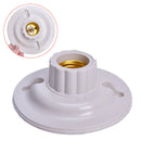 E27 LED Light Bulb Holder Round Socket E27 Base Hanging Lamp Socket Screw Ba%lTO