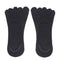 1 Pair Five Finger Toe Socks Elastic Solid Summer Boat Socks (Black) A#S