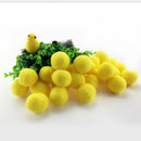 200Pcs Vibrant Colours Fluffy Small Craft Pompoms 18mm Yellow