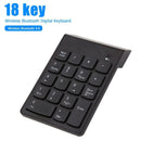 Mini Bluetooth Numeric Keypad Wireless Number Pad 18 Keys Keyboard for PC