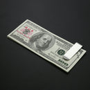 Metal Stainless Steel Print Money Clips Brass Card Holder Folder(Round Dot) A