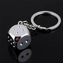 Fashion Dice Creative Alloy Metal Keyfob Car Keychain Keyring Key Chain Ring
