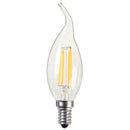 LED Filament Candle Light Bulb For Chandelier Ceiling Light B-Warm White 4W