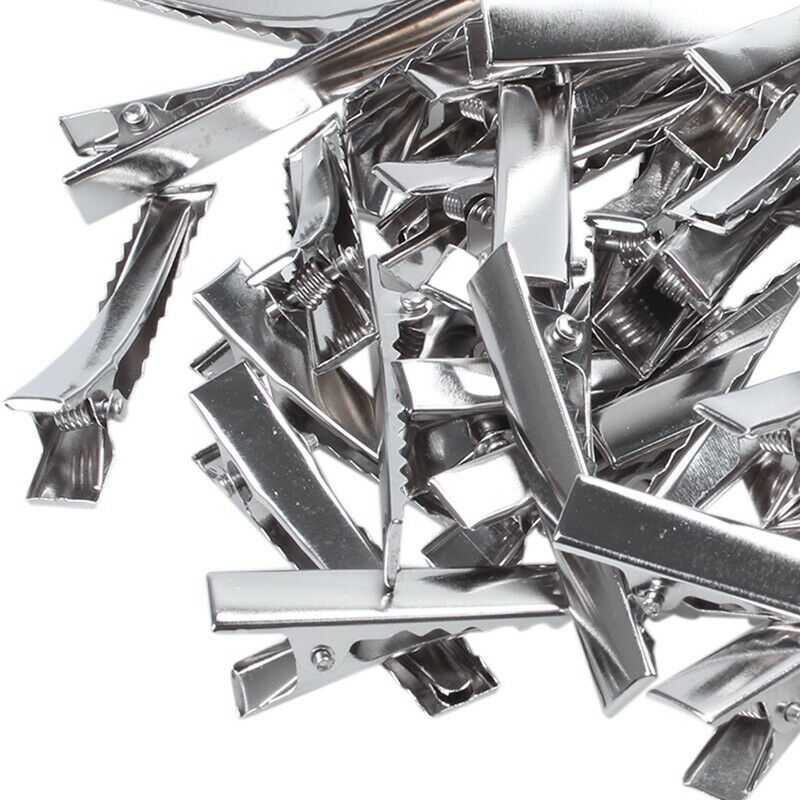 50 ALLIGATOR HAIR TEETH CLIPS 45MM HAIR SECTIONING CLIPS HAIRDRESSING GRIP Y7E4