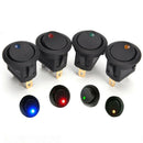 4pcs Round Rocker Switch 12V with LED light dot car auto rv boat toggle  JR