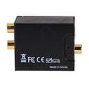 Digital Optical Coax Coaxial Toslink to Analog RCA L/R Converter Adapter