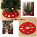60cm Christmas Tree Apron Non-woven Xmas Tree Skirt Carpet Party Ornaments A