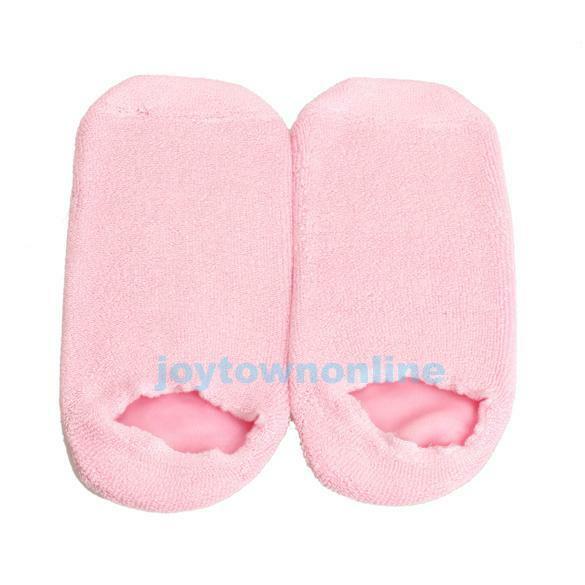 1 Pair Pink Spa Moisturizing Gel Soft Socks Cracked Skin Treatment Foot Care
