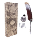 Feather Quill Fountain 1mm Stationary Writing Instrument With 5 Springs