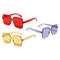 3pcs Women Mens One Piece Sunglasses Square Rimless UV400 Eyeglasses Eyewear