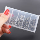 200x 5sizes Stainless Steel Round Split Rings Small Double Ring Jewelry Making Z