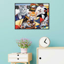 5D DIY Full Drill Diamond Painting Cats Family Cross Stitch Embroidery Kits