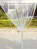 White Decorative String Tassel Curtain Door Window Panel Room Divider with Beads