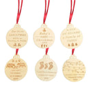 6pcs Wooden Christmas Pendent Xmas Tree Hanging Ornaments Decor (JM01695) A