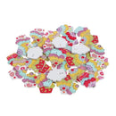 50Pcs Wooden Cupcakes Buttons 2 Holes Scrapbooking Sewing Crafts Decorations