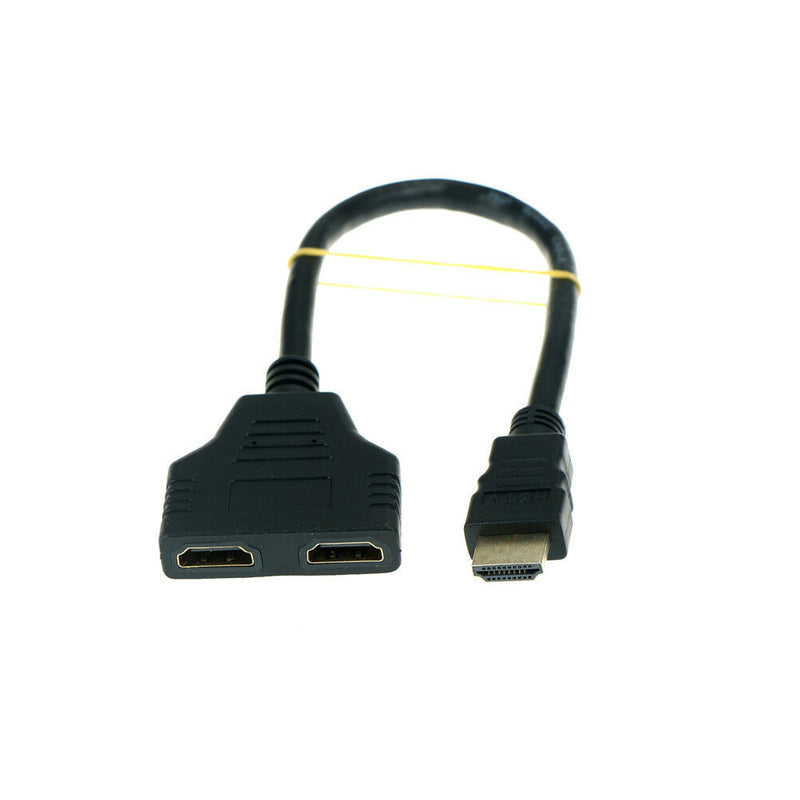 1080P 2Port HDMI Splitter 1in 2 Out Male to Female Adapter Converter Video Cab Z