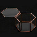 Geometric Glass Terrarium Box Jewelry Box Glass Succulent Plant Pot Deco He P2V7