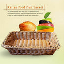 Light brown simple fashion hand-woven storage basket rattan food fruit bask