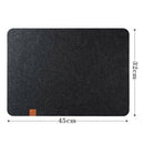Felt Placemat 6 Piece Set Black-Table Mat Can Be Wiped 45X32 Cm-Washable Pl F9Q6