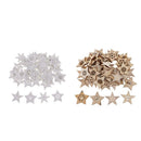 100PCS WOODEN WHITE CHRISTMAS CRAFT STAR SHAPES WOOD GIFT TAGS EMBELLISHMENTS