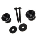 2 X Steel Black Plating Strap Lock Pins Screw For Electric Bass Acoustic Guitar