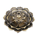 Incense Burner Holder Censer Plate For Candle Aromatherapy Lotus Bronze