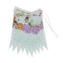 10pcs flags/lot Safari Animals Banner Garland For Kids Birthday Party DecME