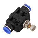 Pneumatic Quick Fitting 6mm to 6mm Push In Speed Controller Valve 3pcs V5E9