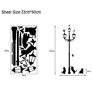 DIY Mural Removable wall stickers vinyl 3 small cats stickers under the str