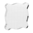 Clear Acrylic Block Stamp Blocks with Grid Stamping Craft Tool DIY 75x75mm