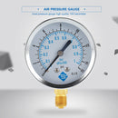 TS-Y60Z4-15psi Y60 Axial Dial Pressure Gauge 1/4NPT Thread Vacuum Manometer