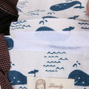 Portable Canvas Waterproof Thermal Insulation Lunch Travel Handbag(Whale)