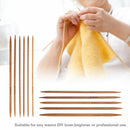 55Pcs Double Pointed Bamboo Knitting Needles Sweater Glove Knit Useful Tool Set