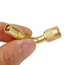 Universal Car Motor Scooter 90 Degree Air Tyre Valve Brass Right Angle Adaptor
