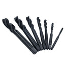 7Pcs Spiral Hand Thread Tap Screw Spiral Point Thread Metric Plug Drill Bit
