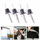 4x Liquor Spirit Pourer Free Flow Wine Bottle Pour Spout-Stopper Stainless S Gw