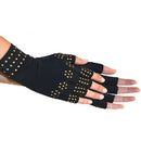 Black Anti-Arthritic Fingerless Gloves Therapy Glove Arthritic Pain Compression