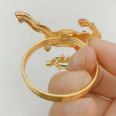 6PCS Metal Colored Elk Christmas Napkin Ring Wedding Banquet Hotel Table Su