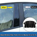 10PCS BLACK PILLAR POSTS SET DOOR TRIM PIANO COVER KIT FOR MAZDA CX-5 2013-2016